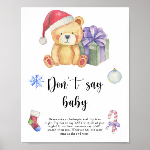 Winter Bear - Don't say baby Poster