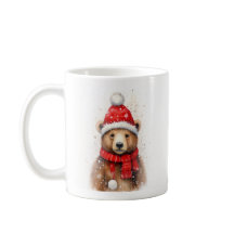Winter Bear in a Cosy Red Hat