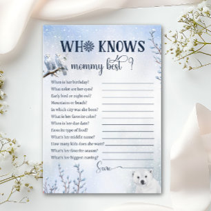 Winter Bear Owl Snowflake Who Knows Mummy Flyer