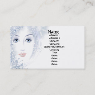 Winter Beauty Lady Business Cards