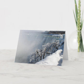 Winter Beauty: Niagara Falls with Christmas verse Holiday Card
