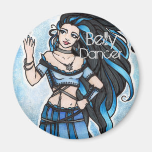 Winter Belly Dancer Art Magnet