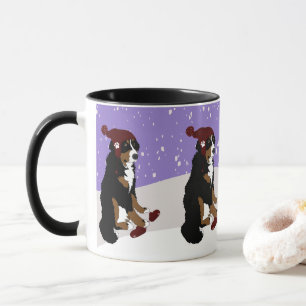 Winter Bernese Mountain Dog  Mug