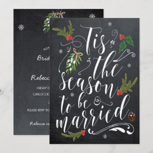 winter berries bridal shower invitation christmas