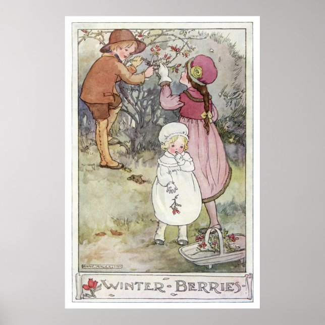 Winter Berries by Anne Anderson Poster (Front)