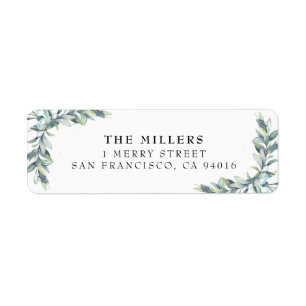 Winter Berries Christmas Holidays Address Labels