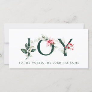 Winter Berries   Christmas Letters    JOY Holiday Card
