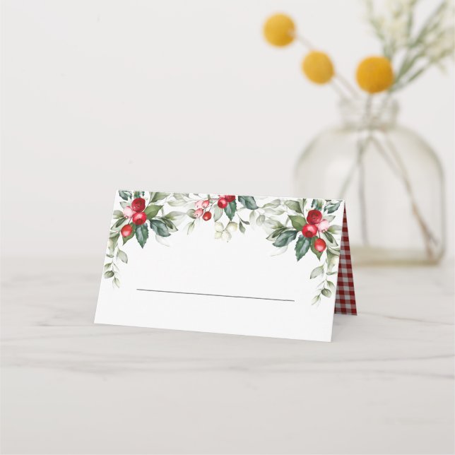 Winter Berries Place Card (Front)