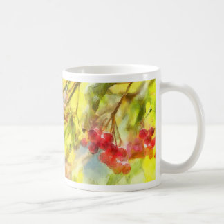 Winter Berries Watercolor Coffee Mug