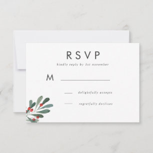 Winter Berry and Leaves Wedding Response