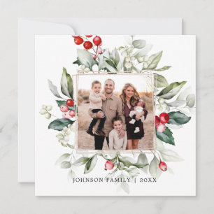 Winter Berry Family Photo  Invitation