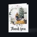 Winter Berry Rustic Boho wildflowers 2 photo Thank You Card<br><div class="desc">Make it special with a personalise thank you message with your photo.  Easily customisable,  change words,  change fonts to make it uniquely yours.  Visit our collection Winterberry Rustic Boho for everything you need. Napkins,  invitations,  favour box,  baby shower games,  cupcake toppers and more.</div>