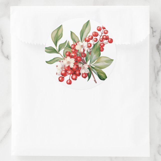 Winter Berry Stickers (Bag)