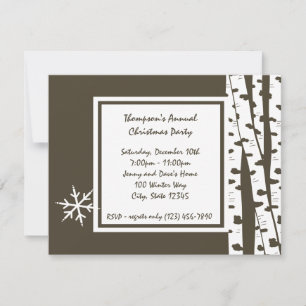 Winter Birch/ Party Invitation