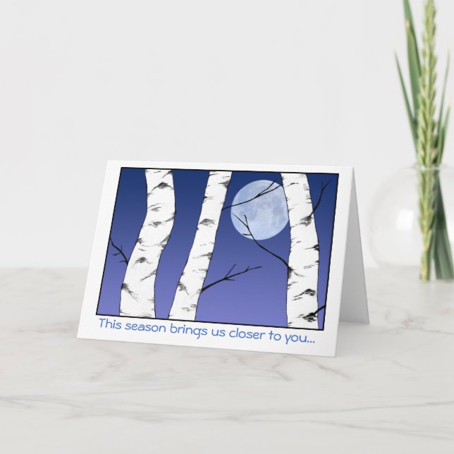 Winter Birches Christmas/Solstice Card (Front)