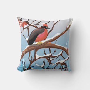 winter bird cushion