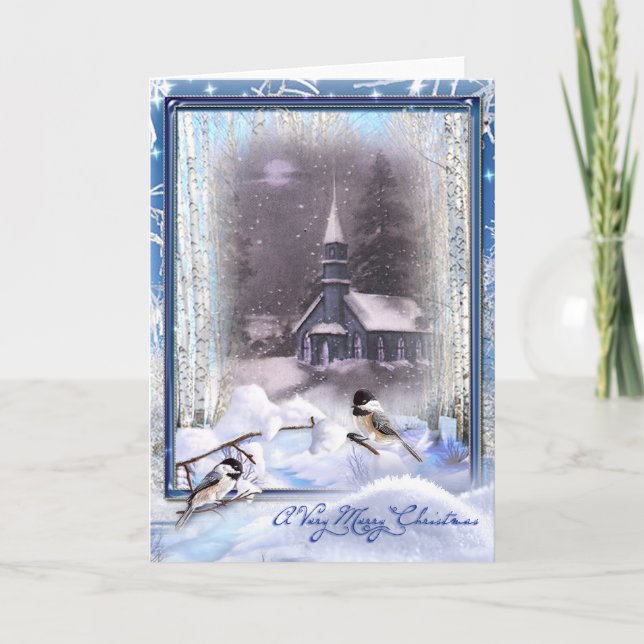 Winter Birds Holiday Card (Front)