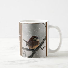 Winter Birds Mug:  Carolina Wren Coffee Mug