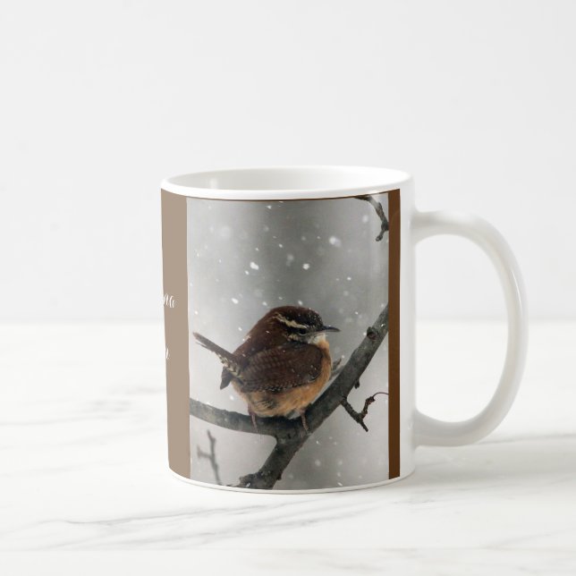 Winter Birds Mug:  Carolina Wren Coffee Mug (Right)