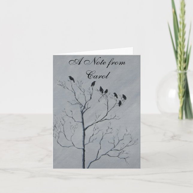 Winter Birds Note Card (Front)