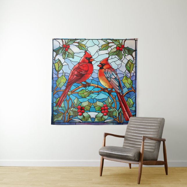 Winter Birds Tapestry (In Situ)