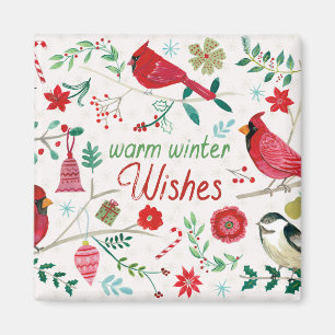 Winter Birds - Warm Wishes Magnet