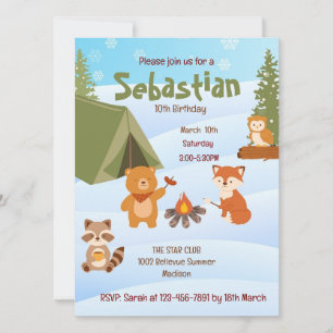 Winter Birthday invitation 