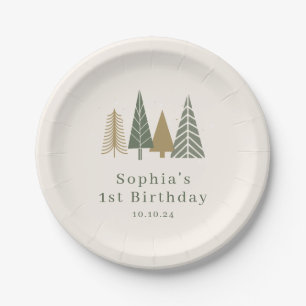 Winter Birthday Paper Plate