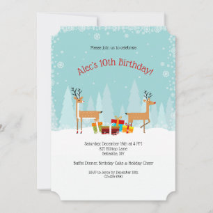 Winter Birthday Party Invitation