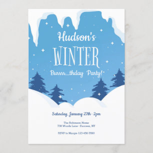Winter Birthday Party Invitation