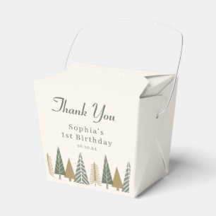Winter Birthday Party Thank You Favour Box