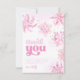 Winter Birthday Thank You Card