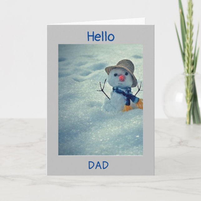 **WINTER BIRTHDAY TO MY DAD** CARD (Front)