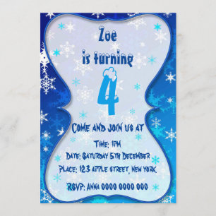Winter bithday invitation