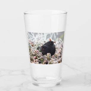 Winter Blackbird Glass