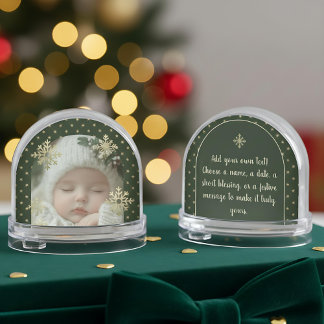 Winter Blessing Custom Baby Keepsake Snowglobe
