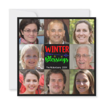 Winter Blessings Christmas Family Photo Collage