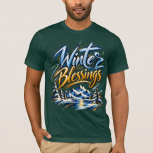 Winter Blessings Custom Family Men Women Kids T-Shirt