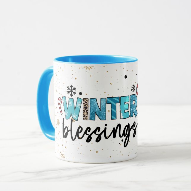 Winter Blessings Customise Mug (Front Left)