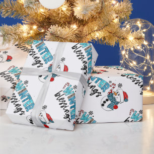 Winter Blessings Customize Wrapping Paper