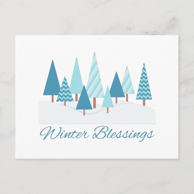 Winter Blessings Postcard (Front)