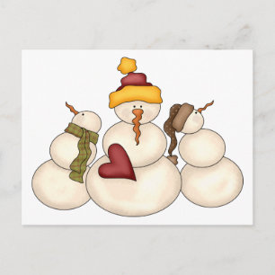 Winter Blessings · Snowmen Postcard