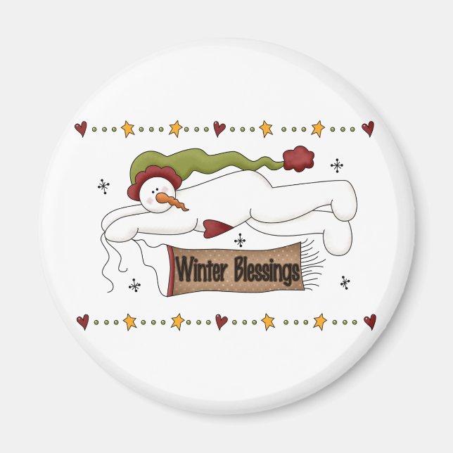 Winter Blessings Tshirts and Gifts Magnet (Front)
