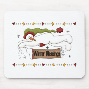 Winter Blessings Tshirts and Gifts Mouse Mat