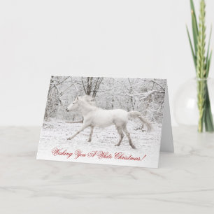 Winter Blizzard Horse Christmas Greeting Card