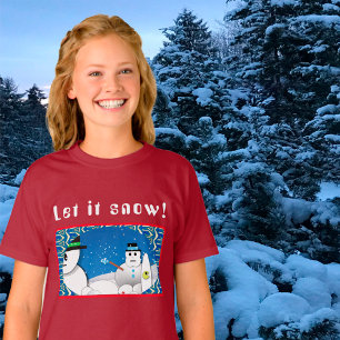 Winter Blizzard Storm Snowman’s Delight T-Shirt
