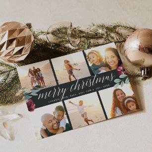 Winter Blooms   Multi Photo Holiday Card