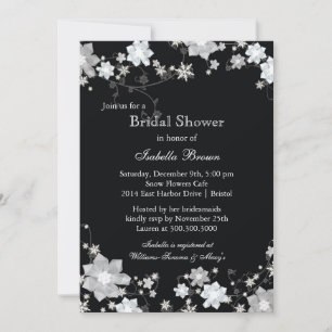 Winter Blossom Bridal Shower Invitation