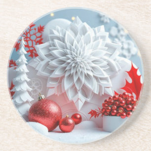Winter Blossom Composition Coaster