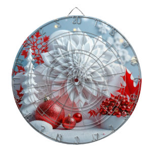 Winter Blossom Composition Dartboard